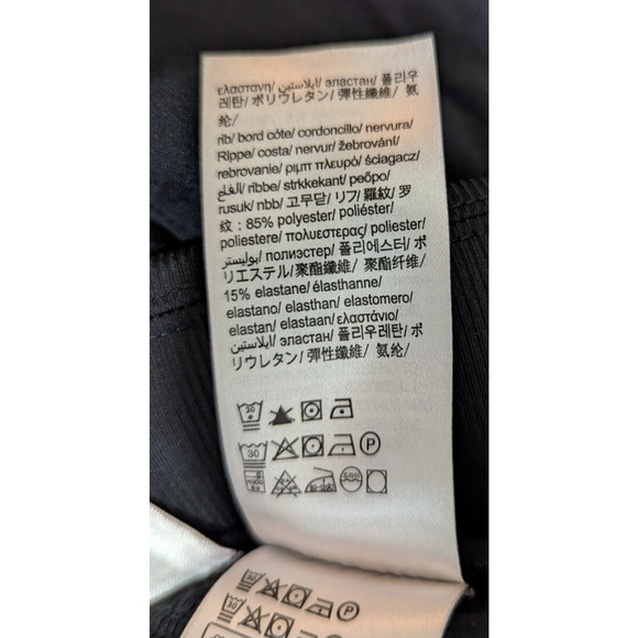 Calvin Klein sz L Wide Leg Pants black pull on stretchy lightweight active 4396 - Picture 6 of 6